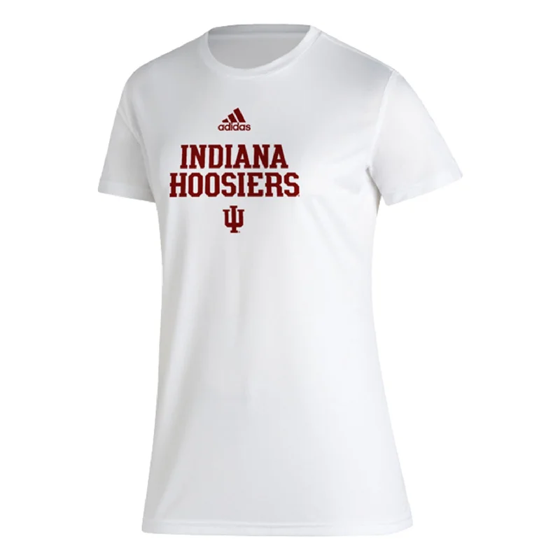 Muscle Women T Shirt for a Sporty and Casual LookLadies Indiana Hoosiers Adidas Creator Stacked T-Shirt Muscle Women T Shirt for a Sporty and Casual LookLadies Indiana Hoosiers Adidas Creator Stacked T-Shirt