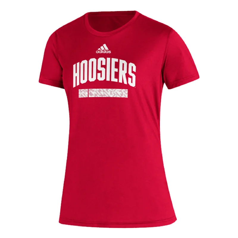 Crop Top Women T Shirt to Pair with High - Waisted BottomsLadies Indiana Hoosiers Adidas Creator Arched Blur T-Shirt Crop Top Women T Shirt to Pair with High - Waisted BottomsLadies Indiana Hoosiers Adidas Creator Arched Blur T-Shirt