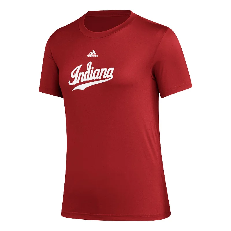 Long Sleeve Women T Shirt for Cooler WeatherLadies Indiana Hoosiers Adidas Script Indiana T-Shirt Long Sleeve Women T Shirt for Cooler WeatherLadies Indiana Hoosiers Adidas Script Indiana T-Shirt