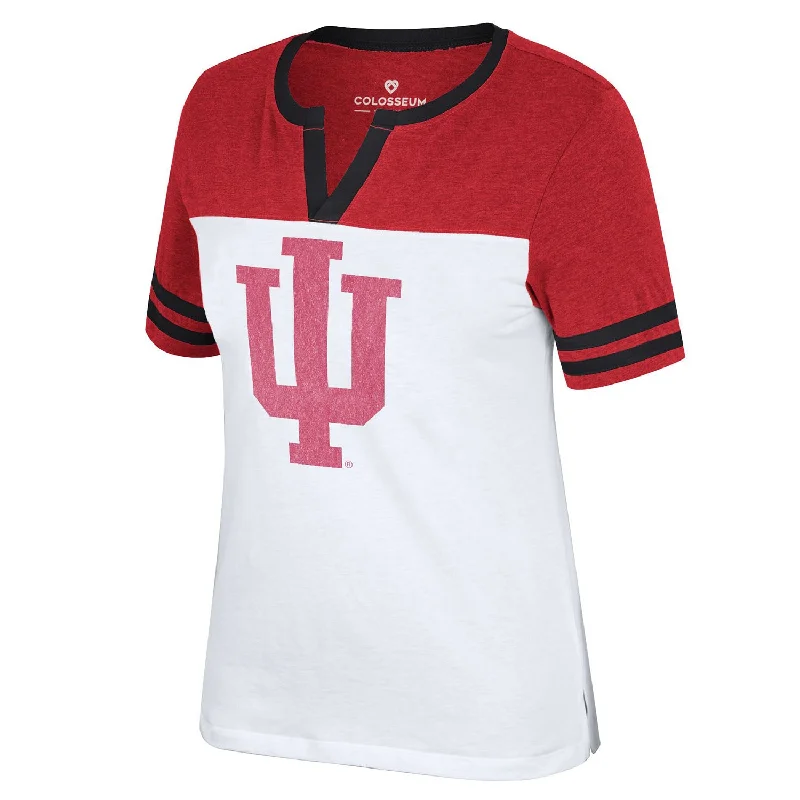 Tie - Dye Women T Shirt with a Bohemian VibeLadies Indiana Hoosiers Glitter Split Neck T-Shirt Tie - Dye Women T Shirt with a Bohemian VibeLadies Indiana Hoosiers Glitter Split Neck T-Shirt