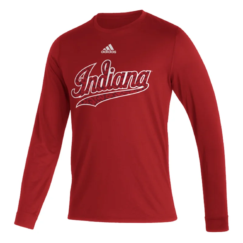 Sequined Women T Shirt for a Sparkly Night OutIndiana Hoosiers Adidas Script Indiana Crimson Long Sleeve T-Shirt Sequined Women T Shirt for a Sparkly Night OutIndiana Hoosiers Adidas Script Indiana Crimson Long Sleeve T-Shirt