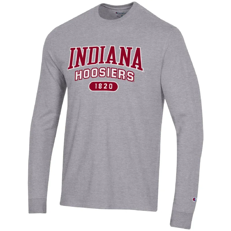 Floral Print Women T Shirt for a Feminine TouchIndiana Hoosiers Twill Applique Super Fan Long Sleeve Grey T-Shirt Floral Print Women T Shirt for a Feminine TouchIndiana Hoosiers Twill Applique Super Fan Long Sleeve Grey T-Shirt