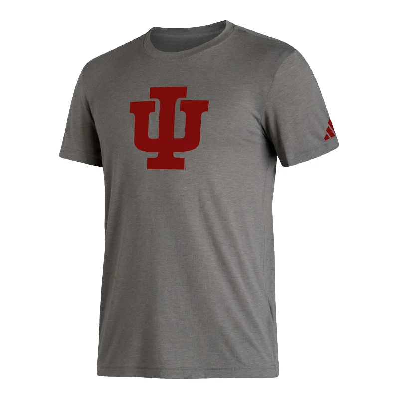 Graphic Print Women T Shirt for a Trendy StatementIndiana Hoosiers Adidas Core Blend Grey T-Shirt Graphic Print Women T Shirt for a Trendy StatementIndiana Hoosiers Adidas Core Blend Grey T-Shirt