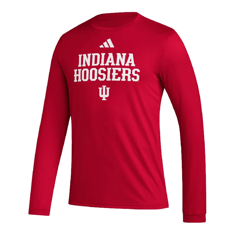 Striped Women T Shirt in a Classic PatternIndiana Hoosiers Adidas Pre-Game Wordmark Long Sleeve Crimson T-Shirt Striped Women T Shirt in a Classic PatternIndiana Hoosiers Adidas Pre-Game Wordmark Long Sleeve Crimson T-Shirt
