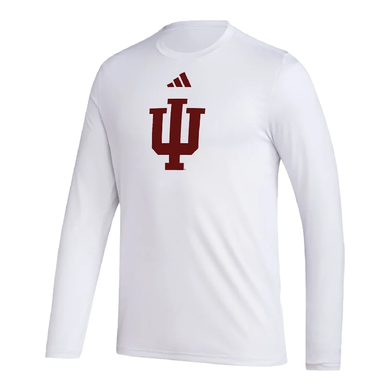 Puff Sleeve Women T Shirt for a Fashion - Forward LookIndiana Hoosiers Adidas Pre-Game Logo Long Sleeve White T-Shirt Puff Sleeve Women T Shirt for a Fashion - Forward LookIndiana Hoosiers Adidas Pre-Game Logo Long Sleeve White T-Shirt