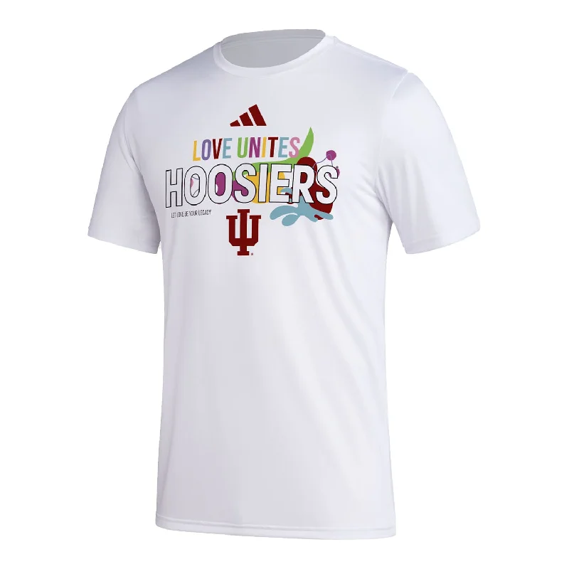 Striped Women T Shirt in a Classic PatternIndiana Hoosiers Adidas Pride White T-Shirt Striped Women T Shirt in a Classic PatternIndiana Hoosiers Adidas Pride White T-Shirt