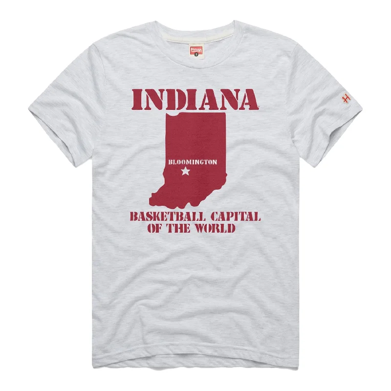 Pocketed Women T Shirt for Added FunctionalityIndiana Hoosiers Basketball Capital Grey T-Shirt Pocketed Women T Shirt for Added FunctionalityIndiana Hoosiers Basketball Capital Grey T-Shirt