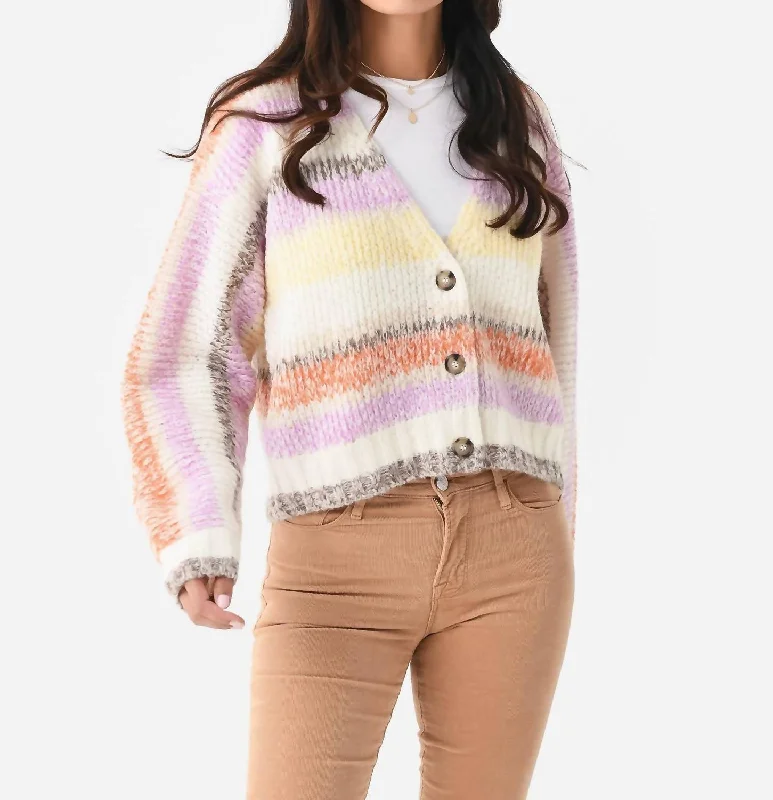 Plus Size Women's Fit - and - Flare Sweater Dresses with Ruffled HemLaramie Sweater In Cream Sunset Plus Size Women's Fit - and - Flare Sweater Dresses with Ruffled HemLaramie Sweater In Cream Sunset