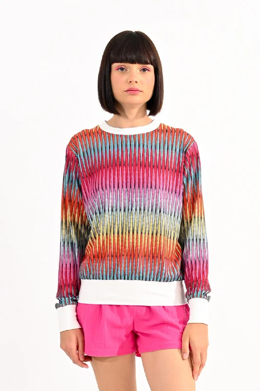 Women's Long Sleeve Turtleneck Cashmere SweatersLili Sidonio Multi Coloured Knitted Sweater Women's Long Sleeve Turtleneck Cashmere SweatersLili Sidonio Multi Coloured Knitted Sweater