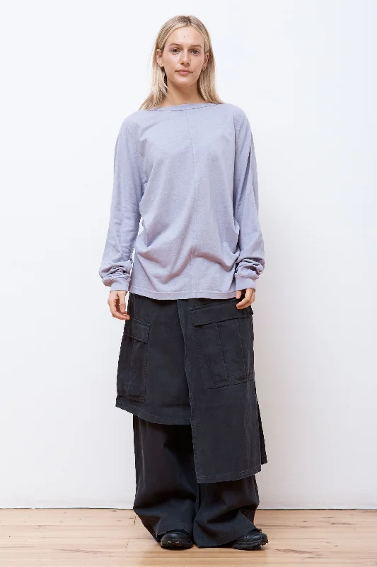 Pocketed Women T Shirt for Added FunctionalityHemp Cross Oversized L/S T-Shirt Purple Ash Pocketed Women T Shirt for Added FunctionalityHemp Cross Oversized L/S T-Shirt Purple Ash