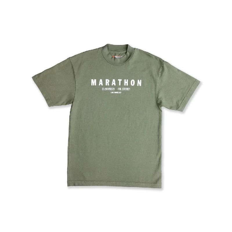 Moisture - Wicking Women T Shirt for Active LifestylesMarathon Foundation T-Shirt - Olive/White Moisture - Wicking Women T Shirt for Active LifestylesMarathon Foundation T-Shirt - Olive/White