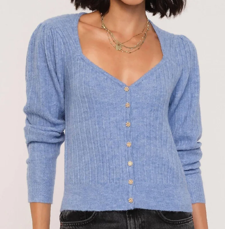 Belted Women's Cotton Blend Sweater Dresses for a Casual LookPedretti Cardigan In Blue Belted Women's Cotton Blend Sweater Dresses for a Casual LookPedretti Cardigan In Blue