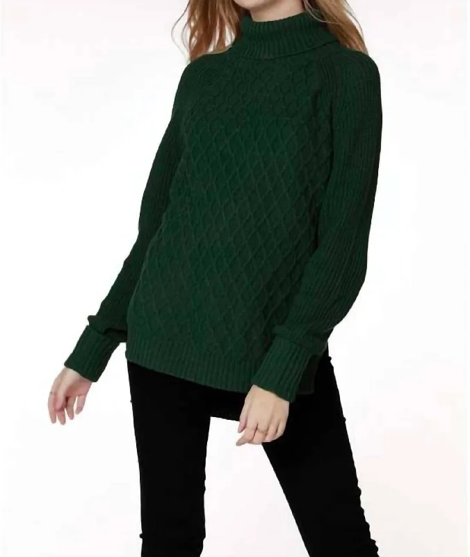 Cowl Neck Women's Cashmere Blend Sweater Dresses for WinterRaglan Turtleneck Sweater In Hunter Cowl Neck Women's Cashmere Blend Sweater Dresses for WinterRaglan Turtleneck Sweater In Hunter