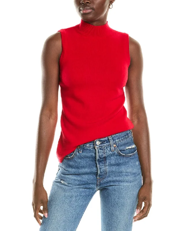 Plus Size Women's Fit - and - Flare Sweater Dresses with Ruffled Hemsofiacashmere Mock Neck Cashmere Tank Plus Size Women's Fit - and - Flare Sweater Dresses with Ruffled Hemsofiacashmere Mock Neck Cashmere Tank