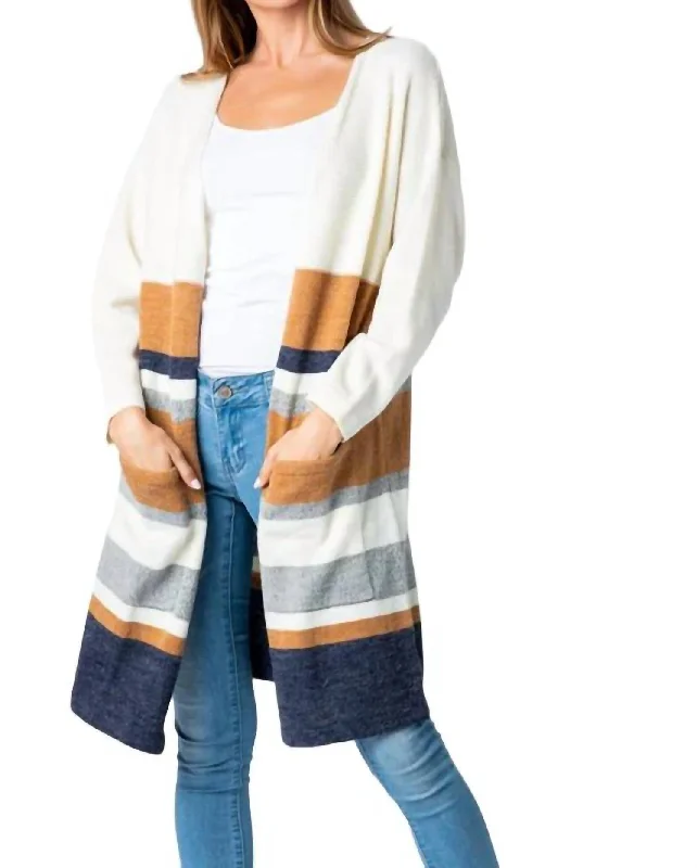 Empire Waist Women's Alpaca Wool Sweater Dresses in Earthy TonesStriped Open Front Cardigan In Brown Multi Empire Waist Women's Alpaca Wool Sweater Dresses in Earthy TonesStriped Open Front Cardigan In Brown Multi