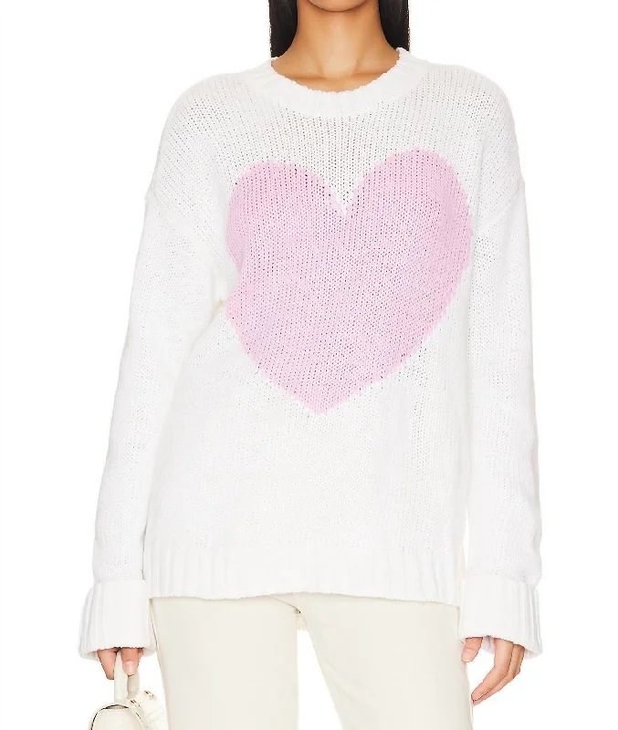 Knee - Length Women's Wool Blend Sweater Dresses in Neutral ColorsSweetheart Sweater In Pink Heart Knee - Length Women's Wool Blend Sweater Dresses in Neutral ColorsSweetheart Sweater In Pink Heart