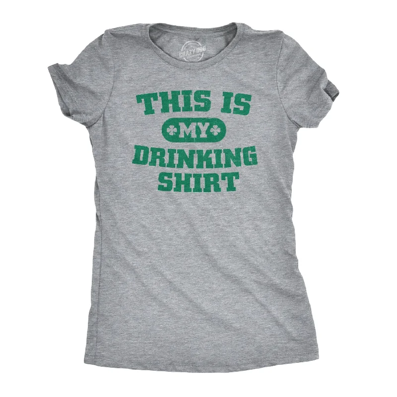 Crop Top Women T Shirt to Pair with High - Waisted BottomsThis Is My Drinking Shirt Women's T Shirt Crop Top Women T Shirt to Pair with High - Waisted BottomsThis Is My Drinking Shirt Women's T Shirt