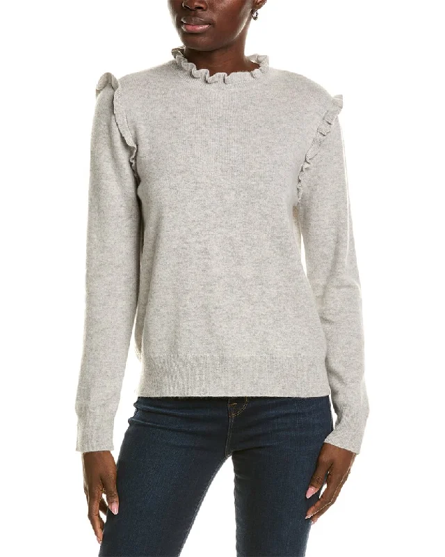 V - Neck Women's Ribbed Sweater Dresses with Belt for a Defined Waisttyler böe Ruffle Cashmere Sweater V - Neck Women's Ribbed Sweater Dresses with Belt for a Defined Waisttyler böe Ruffle Cashmere Sweater