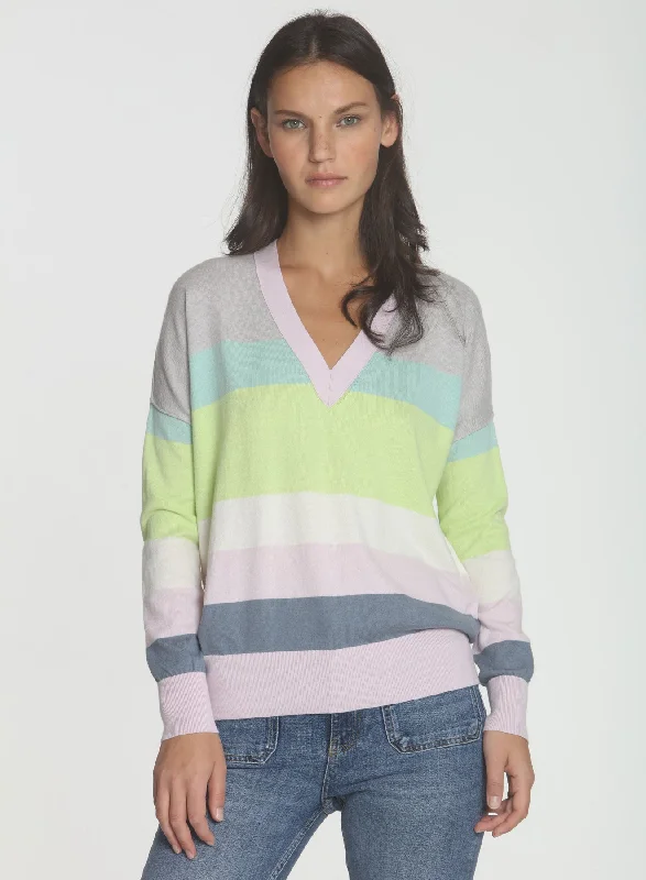 Boat Neck Women's Merino Wool Sweaters in Neutral ShadesTyler Stripe Vee - Lime Retro Boat Neck Women's Merino Wool Sweaters in Neutral ShadesTyler Stripe Vee - Lime Retro