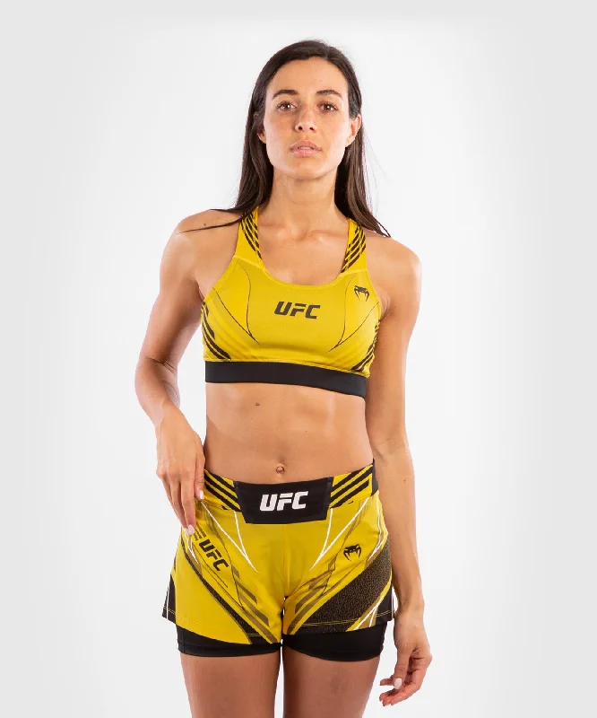 Crop Top Women T Shirt to Pair with High - Waisted BottomsUFC Venum Authentic Fight Night Women's Sport Bra - Yellow Crop Top Women T Shirt to Pair with High - Waisted BottomsUFC Venum Authentic Fight Night Women's Sport Bra - Yellow