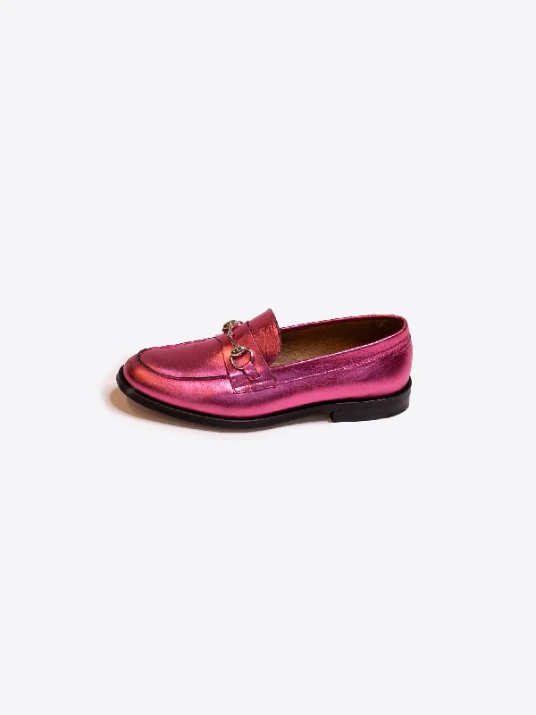 Short Sleeve Women's Cotton Blend Sweaters in Pastel ColorsVilagallo Pink Metallic Buckle Loafer Short Sleeve Women's Cotton Blend Sweaters in Pastel ColorsVilagallo Pink Metallic Buckle Loafer