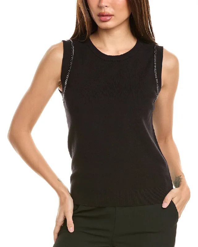 Bell - Sleeve Women's Mohair - Wool Blend SweatersVince Camuto Metallic Chain Sweater Bell - Sleeve Women's Mohair - Wool Blend SweatersVince Camuto Metallic Chain Sweater