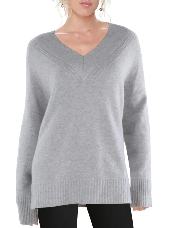 Midi - Length Women's Shetland Wool Sweater Dresses in Traditional PatternsWomens Cashmere Ribbed Knit V-Neck Sweater Midi - Length Women's Shetland Wool Sweater Dresses in Traditional PatternsWomens Cashmere Ribbed Knit V-Neck Sweater