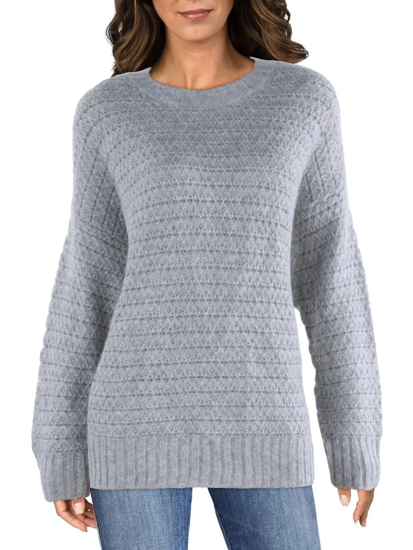 Belted Women's Cotton Blend Sweater Dresses for a Casual LookWomens Pintelle Metallic Crewneck Sweater Belted Women's Cotton Blend Sweater Dresses for a Casual LookWomens Pintelle Metallic Crewneck Sweater