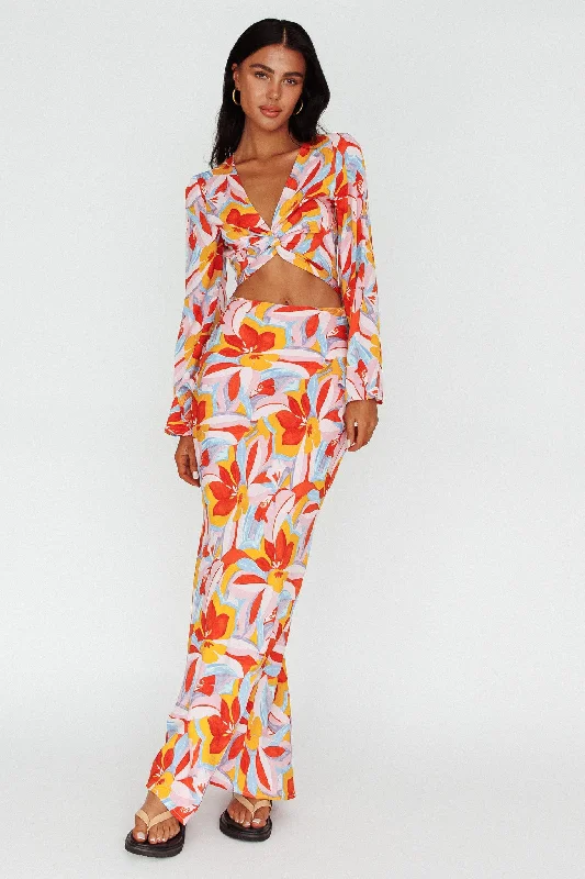 Long - Sleeve Women Dress in Velvet for a Luxurious Winter LookAvalo Mermaid Maxi Skirt Floral Pink Long - Sleeve Women Dress in Velvet for a Luxurious Winter LookAvalo Mermaid Maxi Skirt Floral Pink