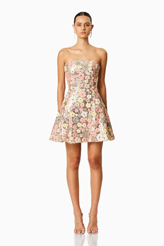 Pleated Women Dress with a Timeless and Elegant TextureForsythia Strapless Mini Dress In Multi Pleated Women Dress with a Timeless and Elegant TextureForsythia Strapless Mini Dress In Multi