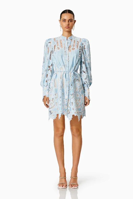 Ruffled Women Dress with Multiple Layers for a Playful and Girly StyleJetsetter Mini Shirt Dress In Blue Ruffled Women Dress with Multiple Layers for a Playful and Girly StyleJetsetter Mini Shirt Dress In Blue