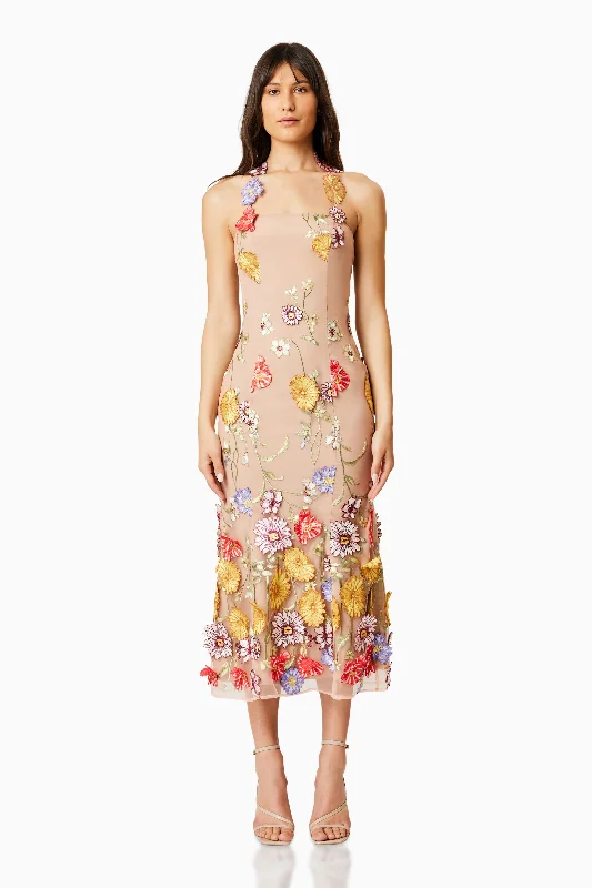 Halter Neck Women Dress to Show Off the Shoulders and NecklineLark Floral Midi Dress In Multi Halter Neck Women Dress to Show Off the Shoulders and NecklineLark Floral Midi Dress In Multi