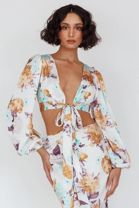 Pleated Women Dress with a Timeless and Elegant TextureMeet Me In Fiji Tied Top Floral Yellow Pleated Women Dress with a Timeless and Elegant TextureMeet Me In Fiji Tied Top Floral Yellow