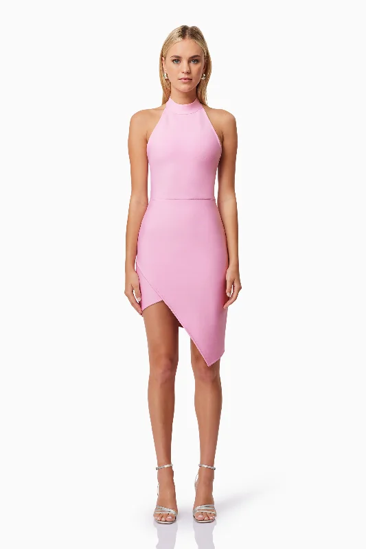 Pleated Women Dress with a Timeless and Elegant TextureRiley Backless Mini Dress In Pink Pleated Women Dress with a Timeless and Elegant TextureRiley Backless Mini Dress In Pink