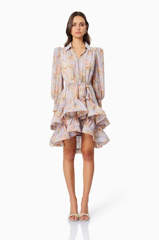 Ball Gown Women Dress with a Full Skirt for a Princess - like LookSahara Floral Mini Day Dress in Purple Ball Gown Women Dress with a Full Skirt for a Princess - like LookSahara Floral Mini Day Dress in Purple