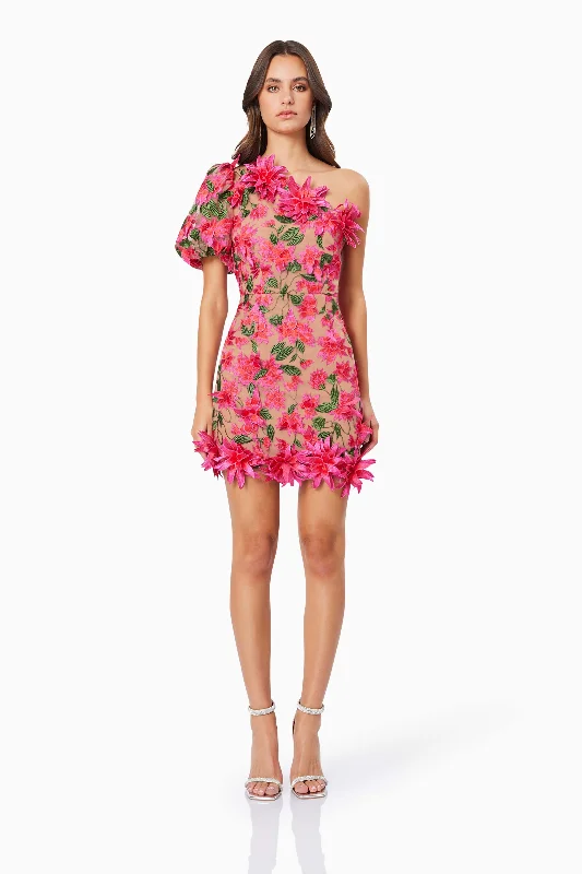 Halter Neck Women Dress to Show Off the Shoulders and NecklineValentina Mini One Shoulder Dress in Pink Halter Neck Women Dress to Show Off the Shoulders and NecklineValentina Mini One Shoulder Dress in Pink
