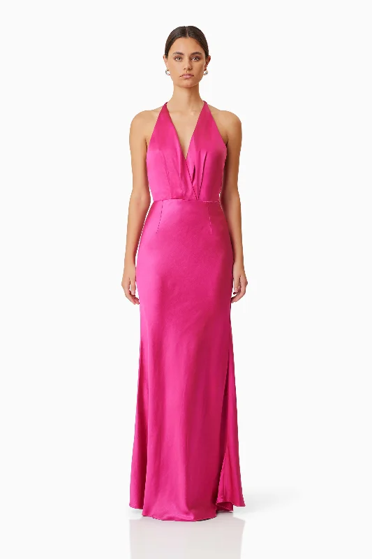 Long - Sleeve Women Dress in Velvet for a Luxurious Winter LookAria Backless Satin Maxi Dress In Pink Long - Sleeve Women Dress in Velvet for a Luxurious Winter LookAria Backless Satin Maxi Dress In Pink