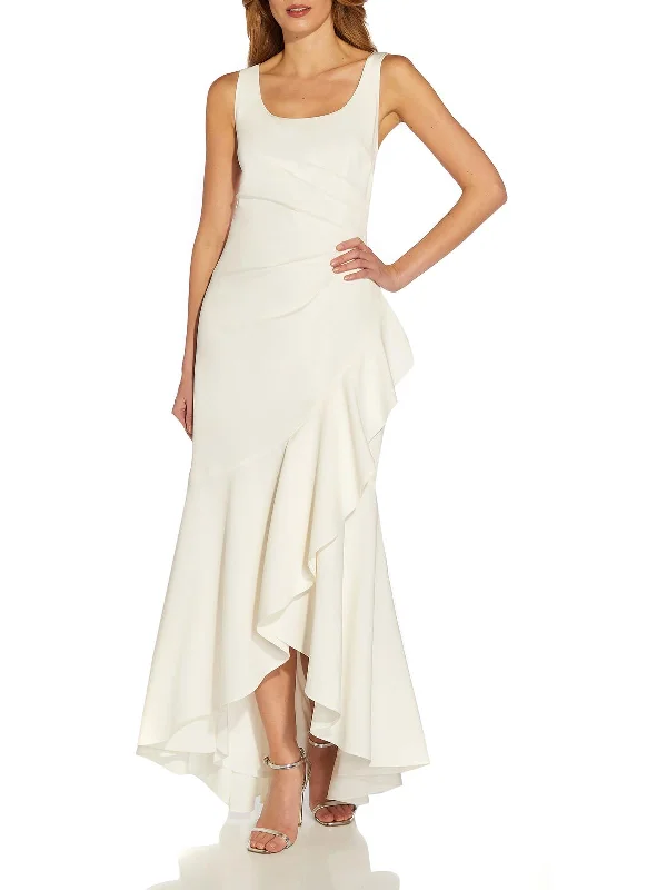 Wrap - Style Women Dress with Adjustable Fit for All Body Types Wrap - Style Women Dress with Adjustable Fit for All Body Types Luna Womens Crepe Ruffled Evening Dress