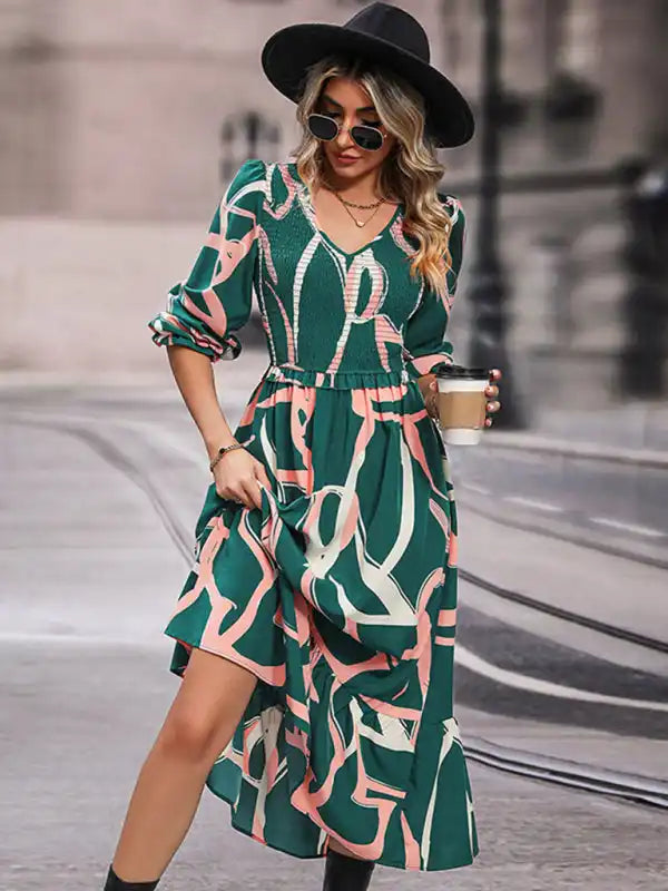 Plus Size Women Dress with a Flattering A - Line Cut for Comfort and Style Plus Size Women Dress with a Flattering A - Line Cut for Comfort and Style Fashion Ladies Printed Long Sleeve Dress Plus Size Women Dress with a Flattering A - Line Cut for Comfort and Style Plus Size Women Dress with a Flattering A - Line Cut for Comfort and Style Fashion Ladies Printed Long Sleeve Dress