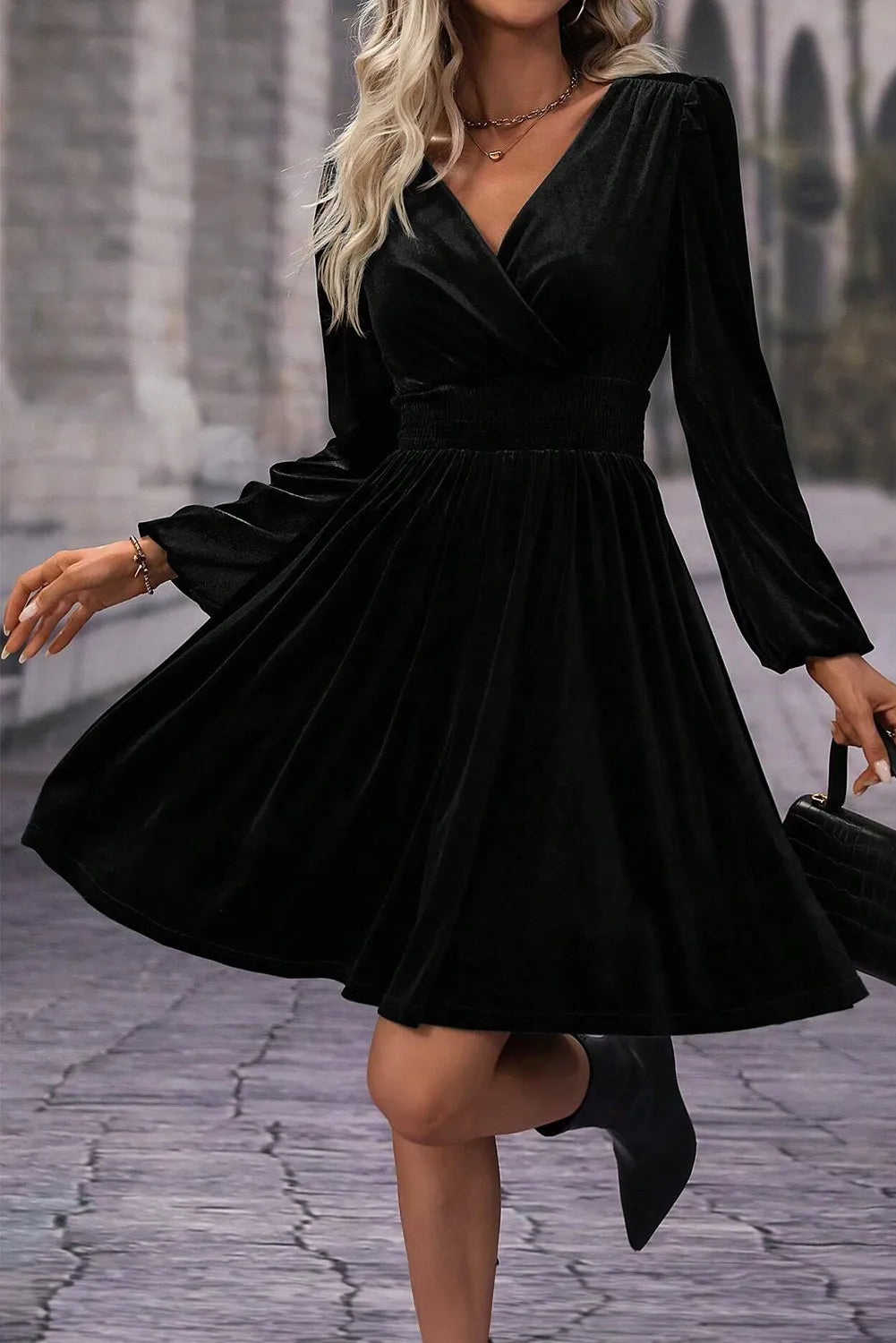 Midi dresses with pleated skirts for a timeless and elegant appealWrap Long Sleeve Mini Dress Midi dresses with pleated skirts for a timeless and elegant appealWrap Long Sleeve Mini Dress