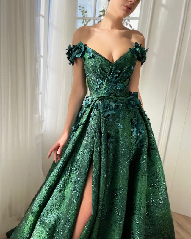 Midi dresses with off - the - shoulder necklines for a flirty lookDaphne Blossoms Gown Midi dresses with off - the - shoulder necklines for a flirty lookDaphne Blossoms Gown