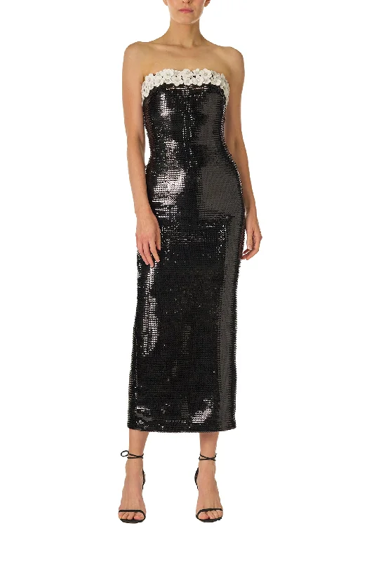 Plaid midi dresses for a fall - themed family gatheringEmbroidered Sequin Column Gown Plaid midi dresses for a fall - themed family gatheringEmbroidered Sequin Column Gown