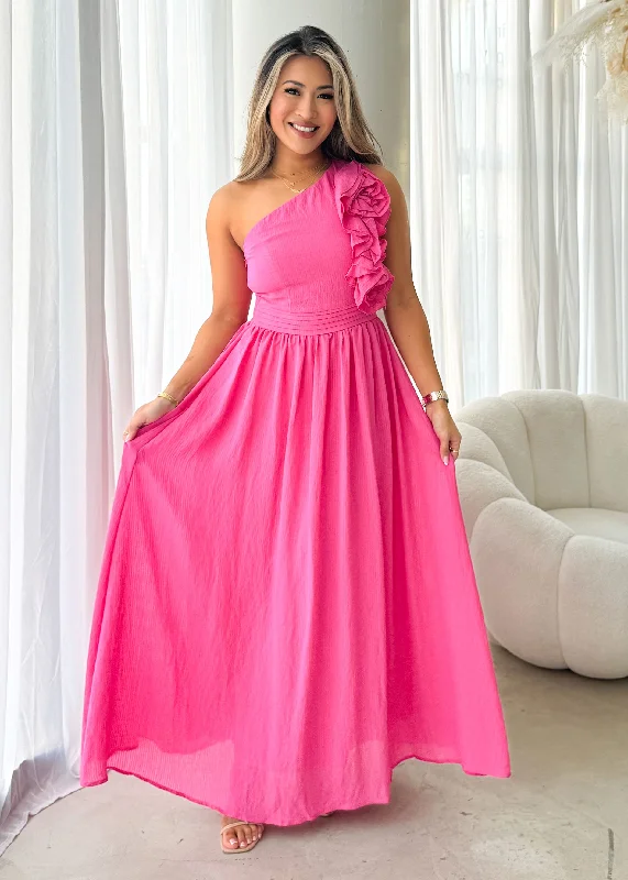 Midi dresses with halter necks for a stylish and comfortable optionEssja One Shoulder Midi Dress - Pink Midi dresses with halter necks for a stylish and comfortable optionEssja One Shoulder Midi Dress - Pink