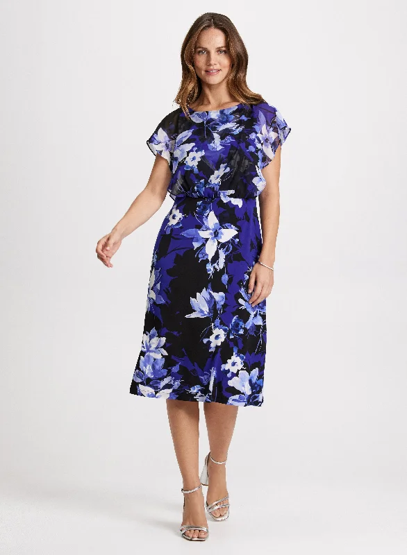 Midi dresses with bow accents for a sweet and charming lookFlutter Sleeve Floral Dress Midi dresses with bow accents for a sweet and charming lookFlutter Sleeve Floral Dress