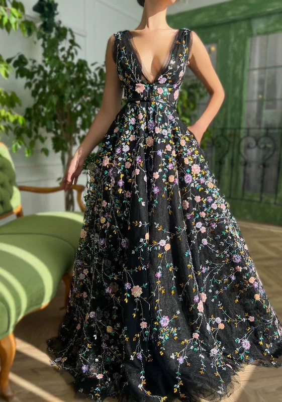 Midi dresses with lace - up fronts for a unique and adjustable styleInflorescence Gown Midi dresses with lace - up fronts for a unique and adjustable styleInflorescence Gown