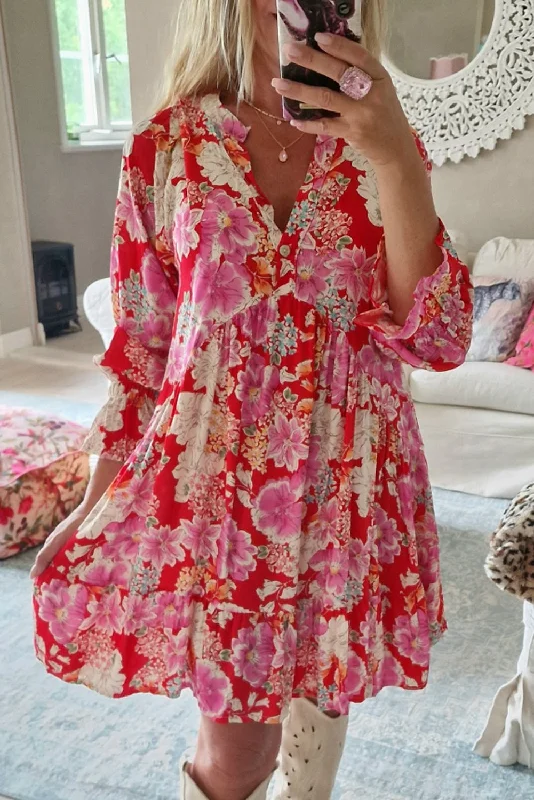 Velvet midi dresses in jewel tones for a glamorous winter eventFloral V-Neck Ruffle Mini Dress Velvet midi dresses in jewel tones for a glamorous winter eventFloral V-Neck Ruffle Mini Dress