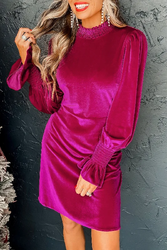 Velvet midi dresses in jewel tones for a glamorous winter eventVelvet Ruffle Puff Sleeve Mini Dress Velvet midi dresses in jewel tones for a glamorous winter eventVelvet Ruffle Puff Sleeve Mini Dress
