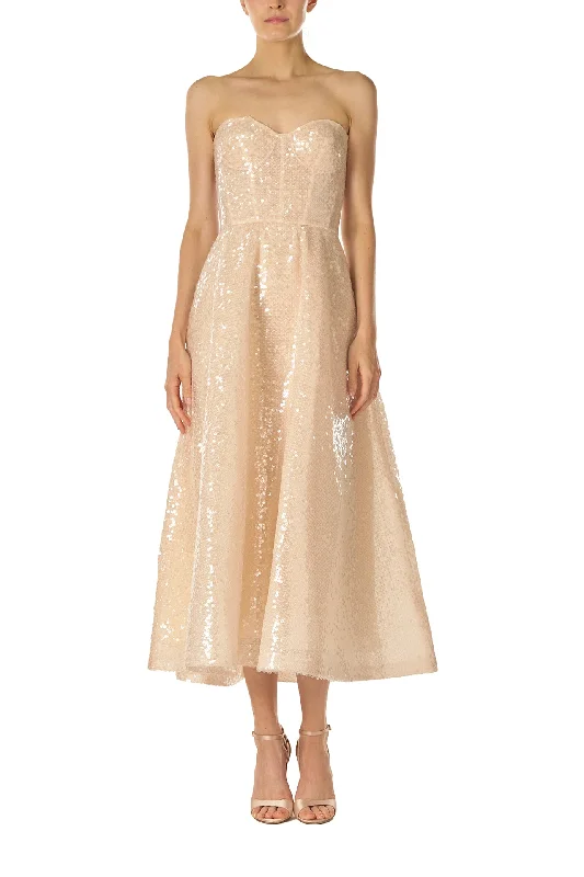 Midi dresses with bow accents for a sweet and charming lookSequin Tulle Tea Length Dress Midi dresses with bow accents for a sweet and charming lookSequin Tulle Tea Length Dress
