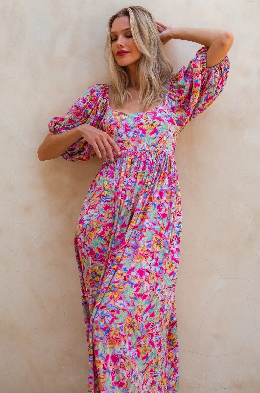 Midi dresses with wrap - around skirts for a customizable fitVioleta Puff Sleeve Midi Dress Midi dresses with wrap - around skirts for a customizable fitVioleta Puff Sleeve Midi Dress