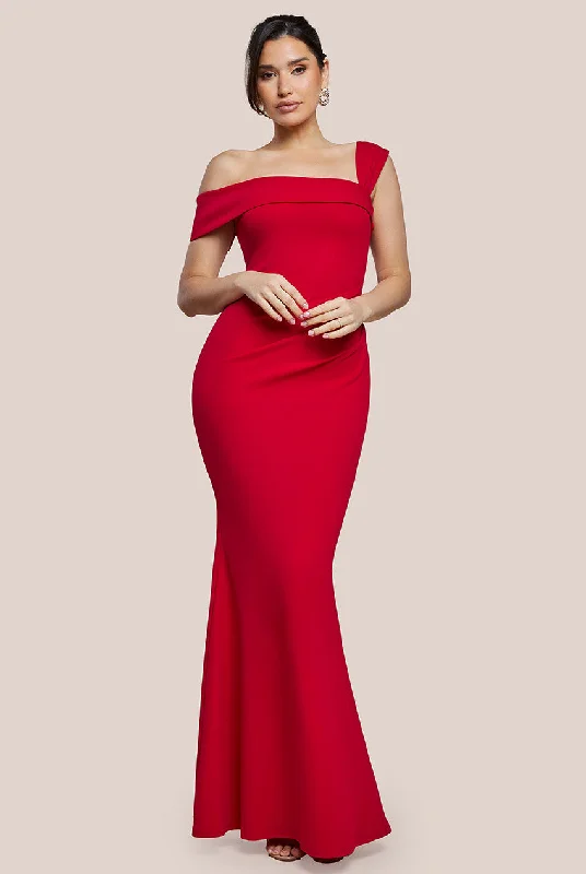 Maxi dresses with a paisley print for a classic and elegant styleGoddiva Off The Shoulder Pleated Waist Maxi Dress - Red Maxi dresses with a paisley print for a classic and elegant styleGoddiva Off The Shoulder Pleated Waist Maxi Dress - Red